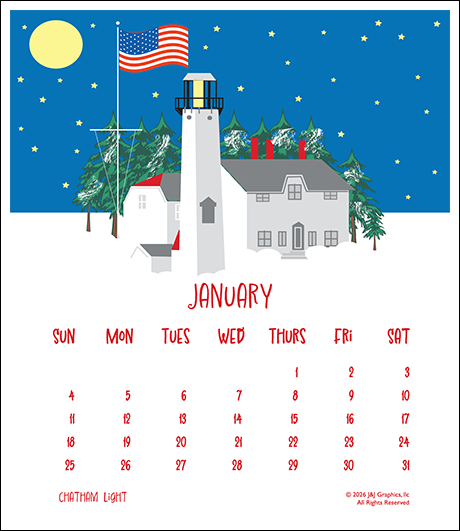 Cape Cod Jewel Calendar