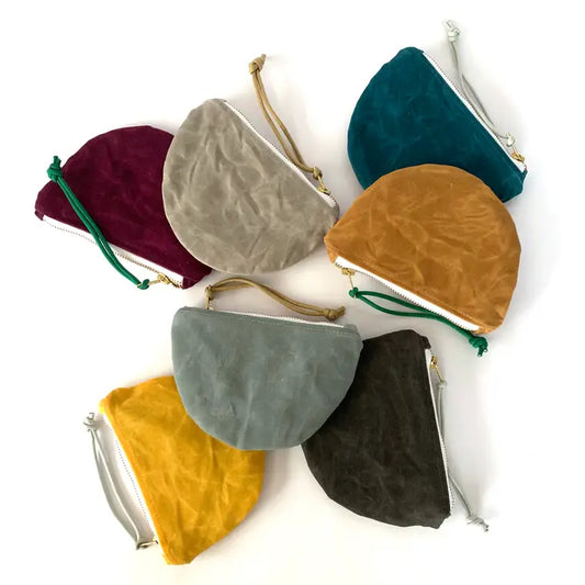 Waxed Canvas Moon Pouch