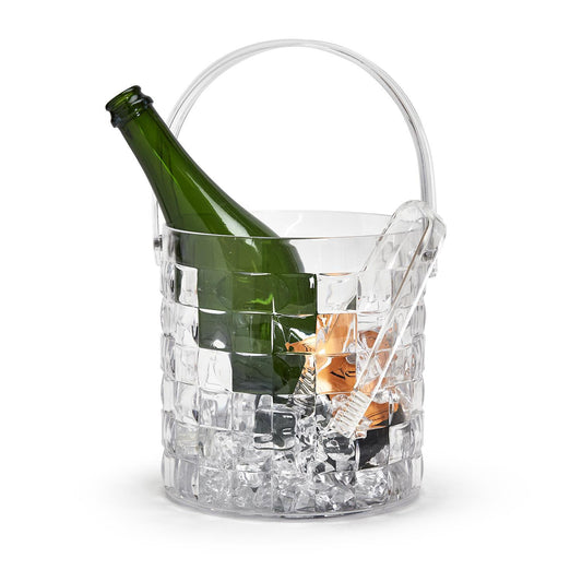 Cubed Ice Bucket w/ Tongs
