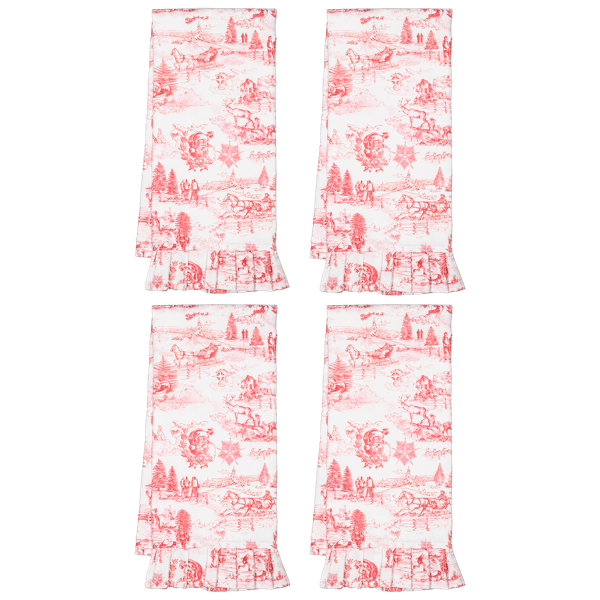 Christmas Toile Tea Towel