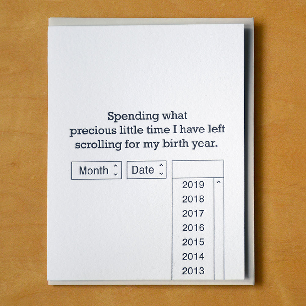 Scrolling for my Birth Year