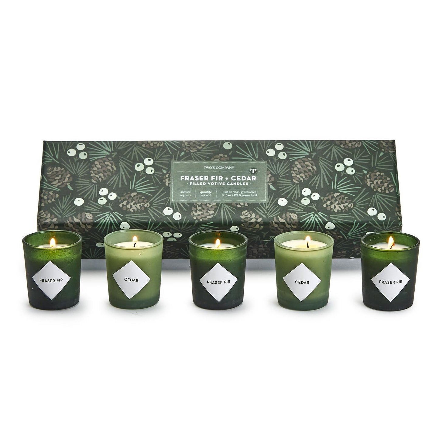 Winter Nature Candles S/5