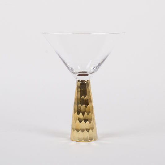 Gold Geo Martini Glass