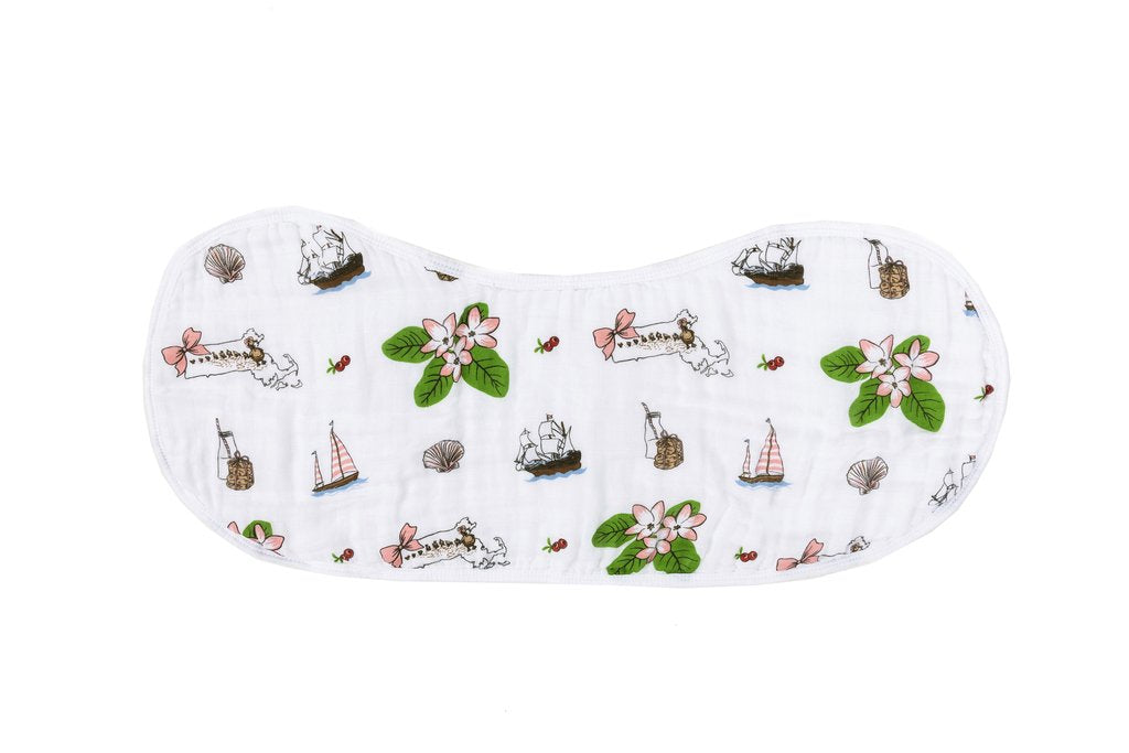 Massachusetts Girl Bib & Burp Cloth
