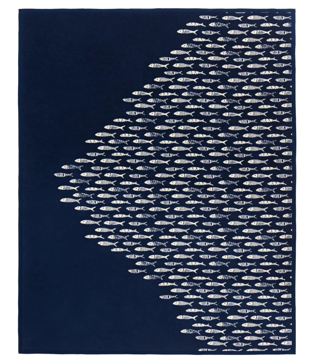Herring Run Navy Blanket