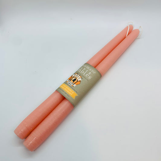 12" Taper _ Creamy Peach (set of 2)