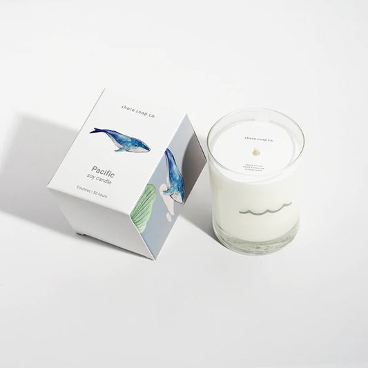 pacific candle box and candle lying flat