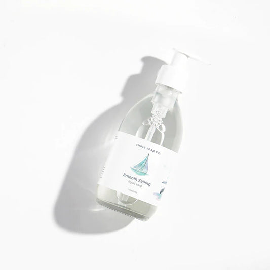 smooth sailing liquid soap lying flat