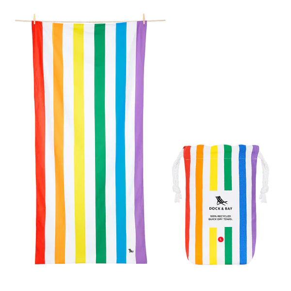 Quick Dry Towel Summer Rainbow Skies