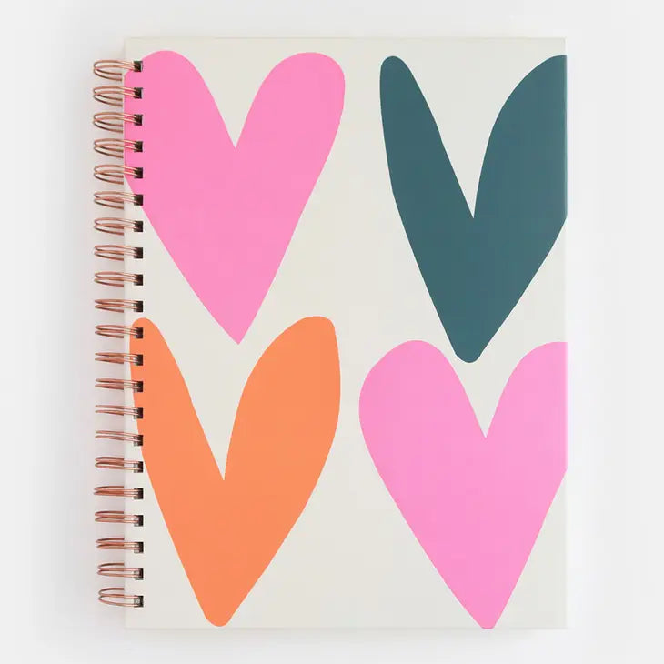 Multi Heart Spiral Notebook