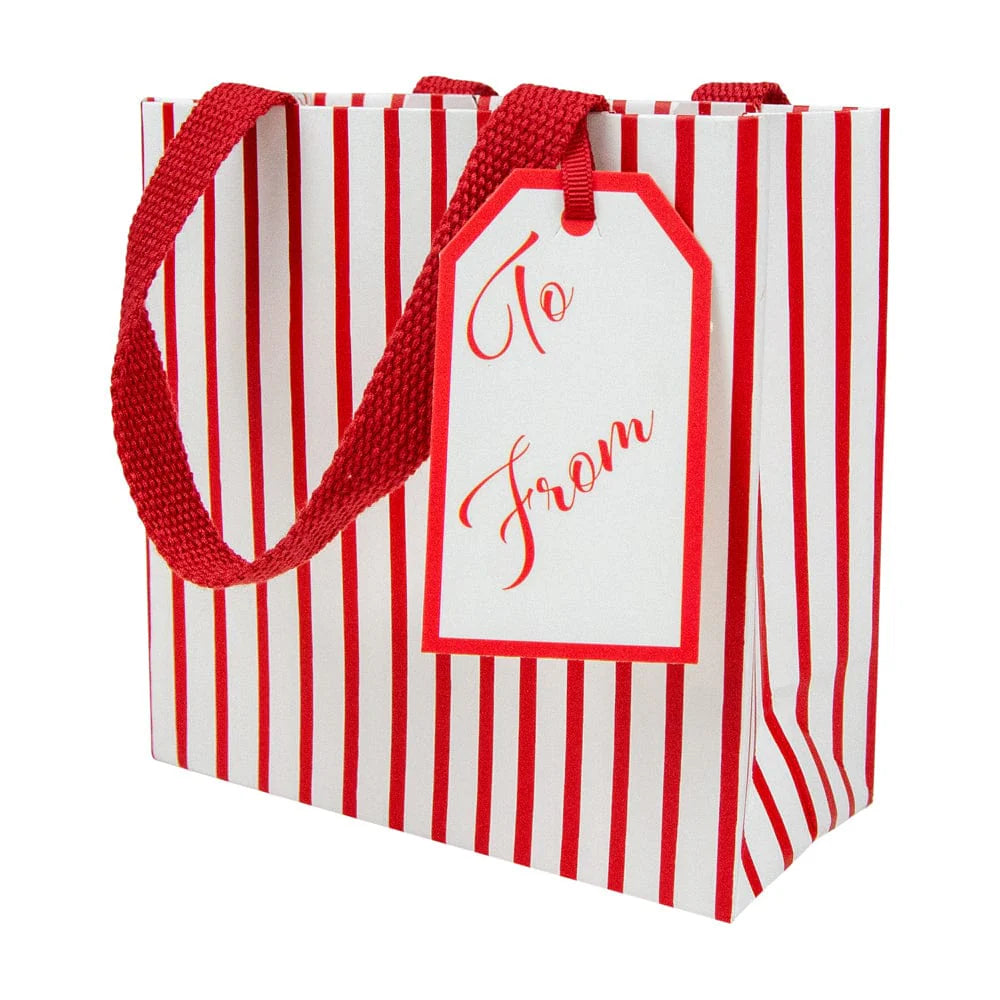 Stripe for Days Red/White Gift Bag _ Small