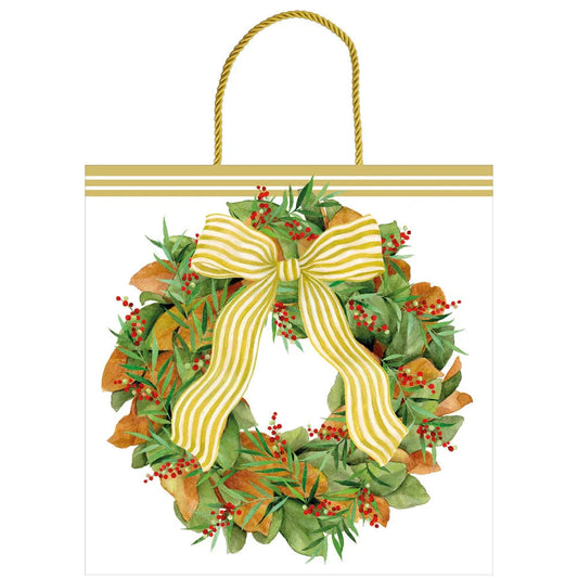 Magnolia Wreath Gift Bag _ Med