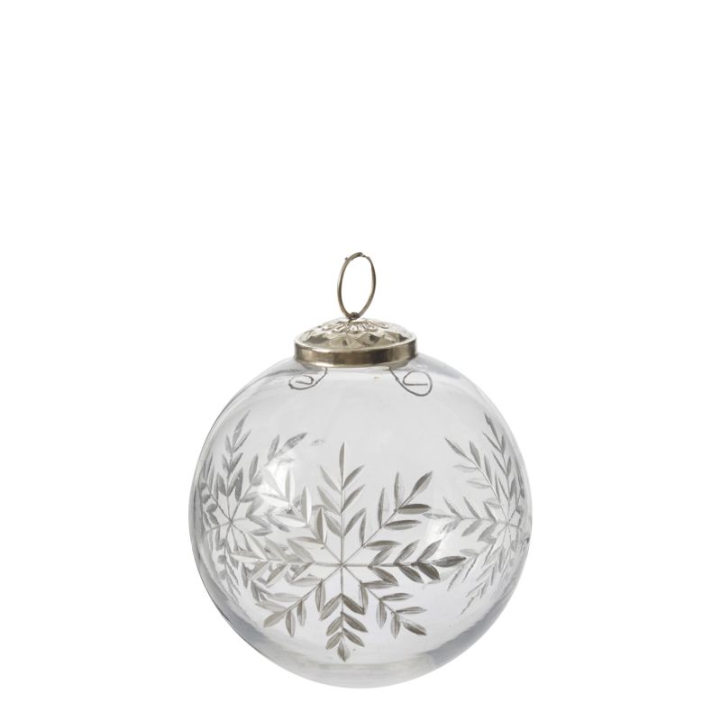 Silver Snow Ornament