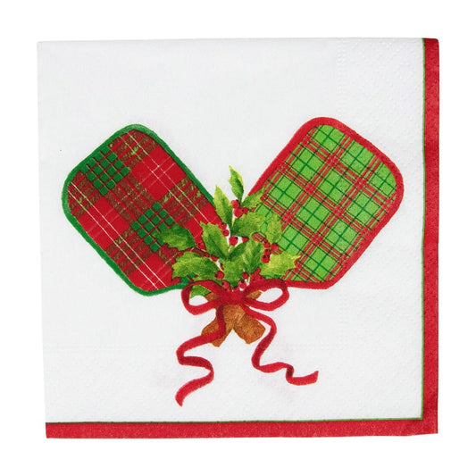 Christmas Pickleball Cocktail Napkin