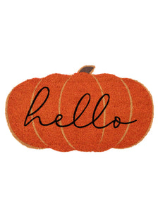 Hello Pumpkin Orange Doormat