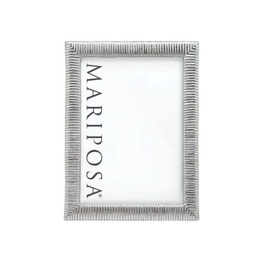 Woven silver picture frame for a 5x7 photo