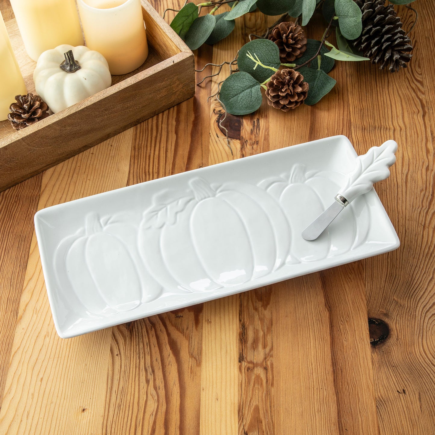 Pumpkin Tray with Spreader