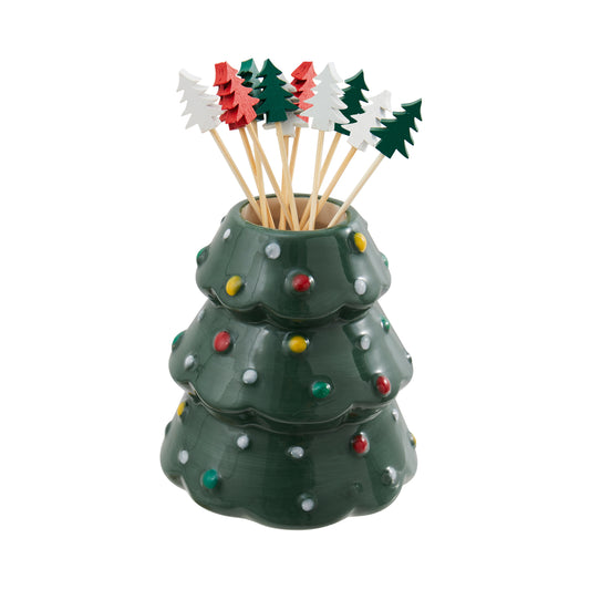 Ceramic Christmas Tree  with Toothpick