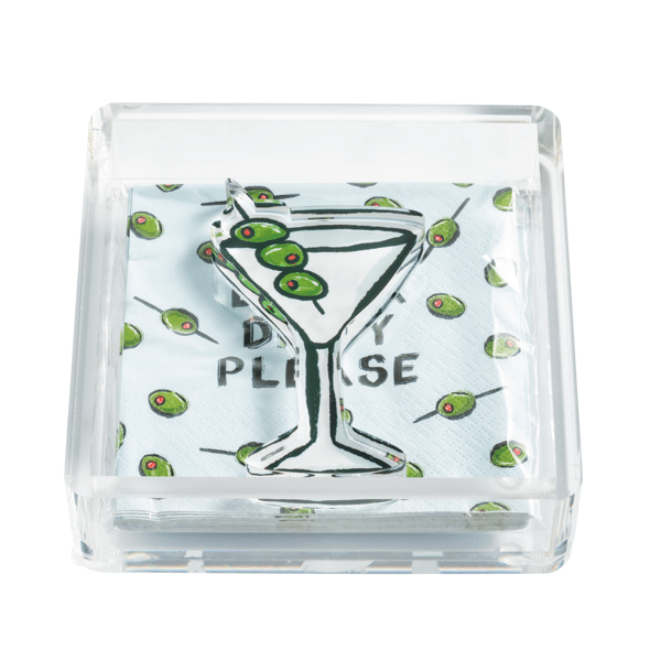 Martini Acrylic Napkin Holder