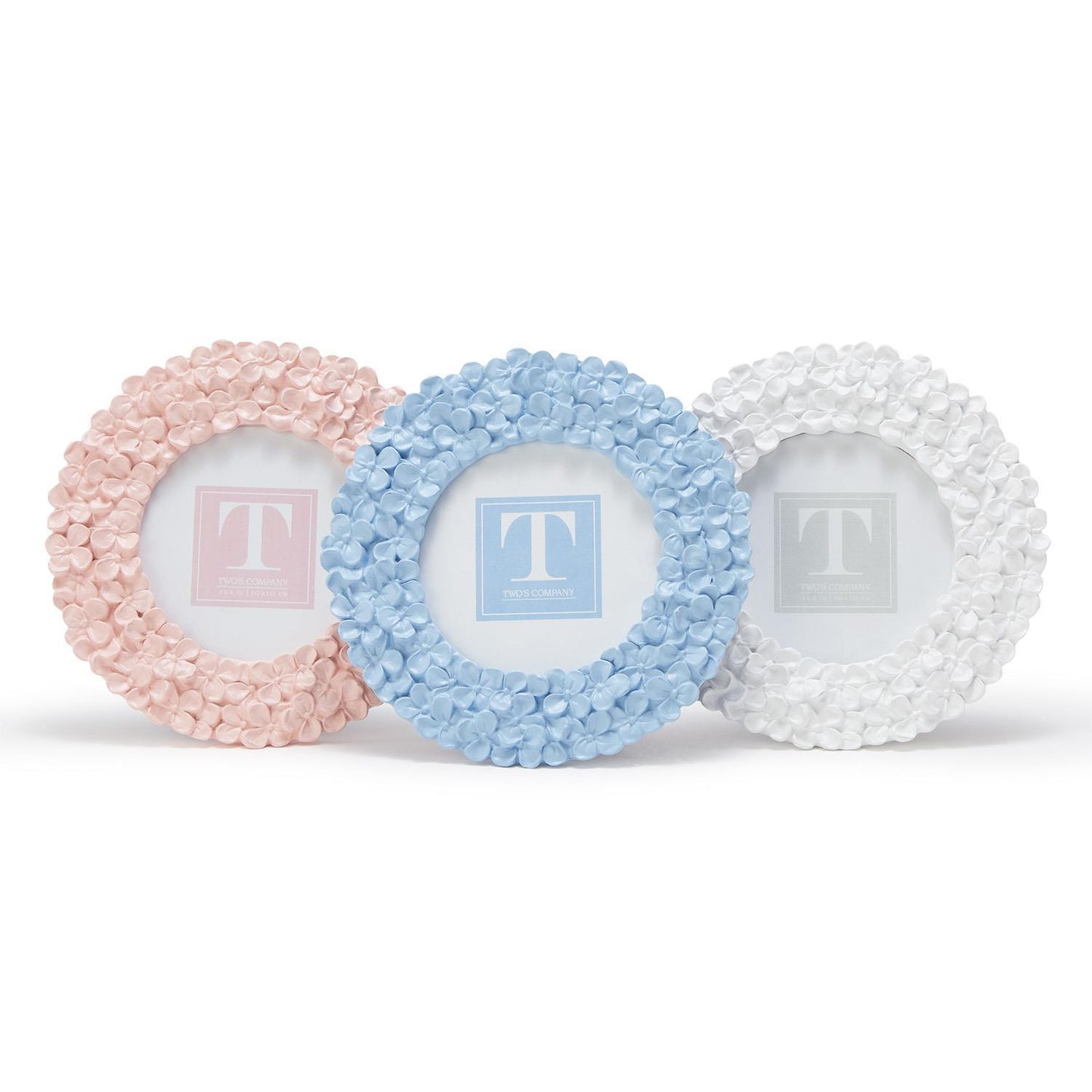Hydrangea Round Picture Frame (3 colors)