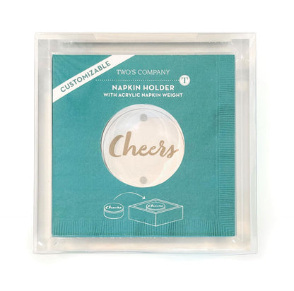 Clear Acrylic Napkin Holder with Weight