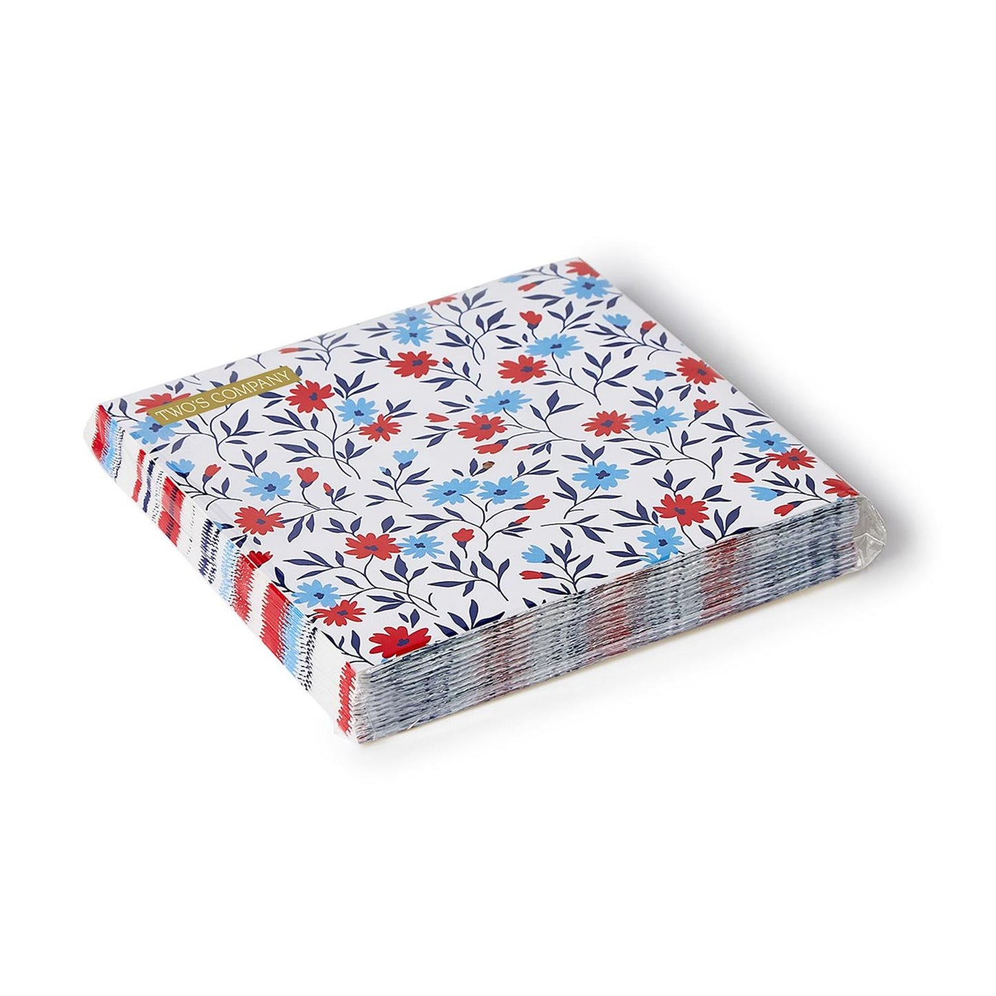 Red White and Bloom Cocktail Napkin