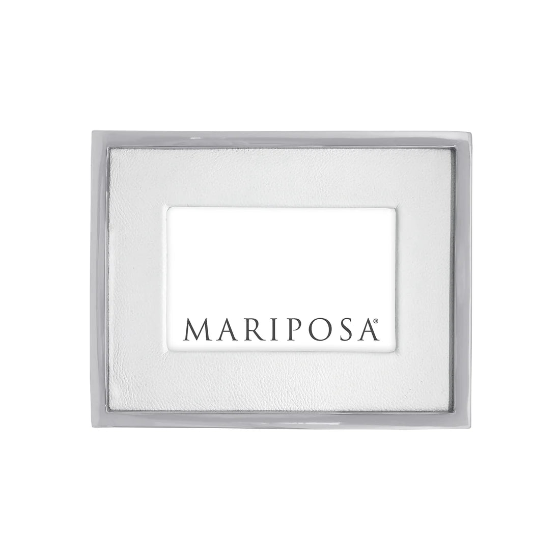 White Leather Frame 4x6