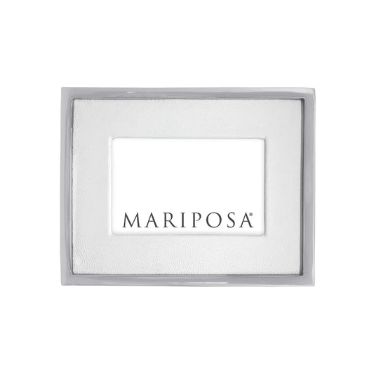 White Leather Frame 4x6