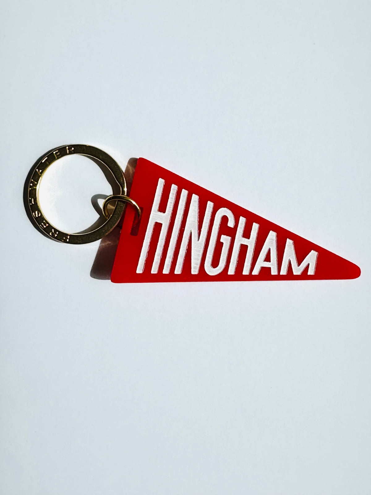 Hingham Red Pennant Flag Keychain