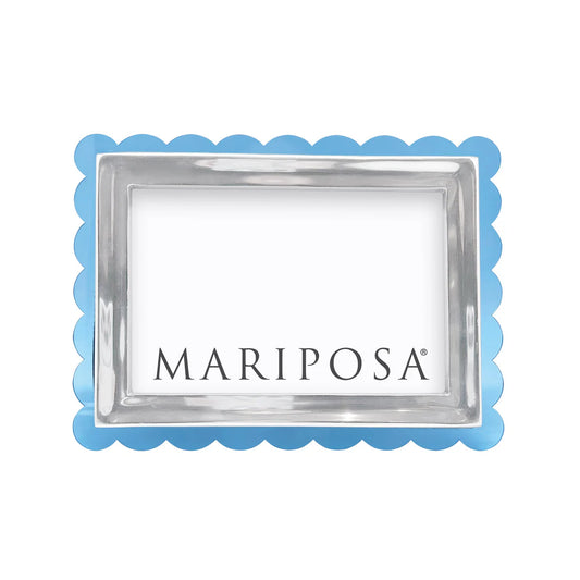 Light Blue Acrylic Scallop Frame 4x6