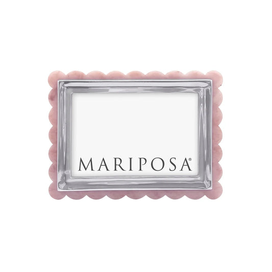 Light Pink Acrylic Scallop Frame 4x6