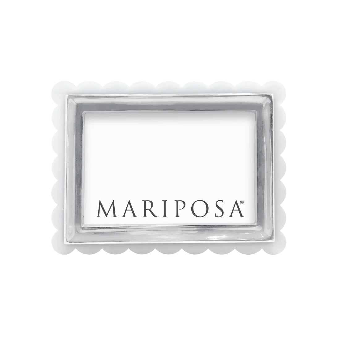 White Acrylic Scallop Frame 4x6
