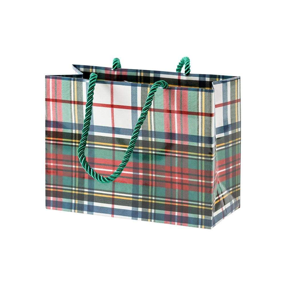 Dress Stewart Tartan White Gift Bag _ Small