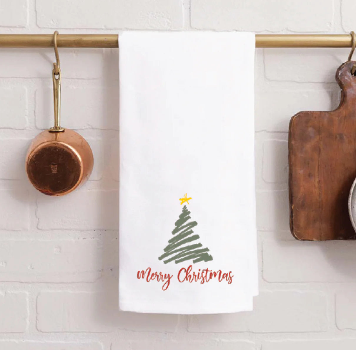 Merry Christmas Tree Tea Towel