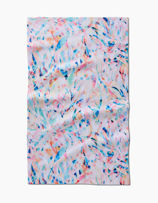 Abstract Pastel colors blue, pink, peach, seafoam 