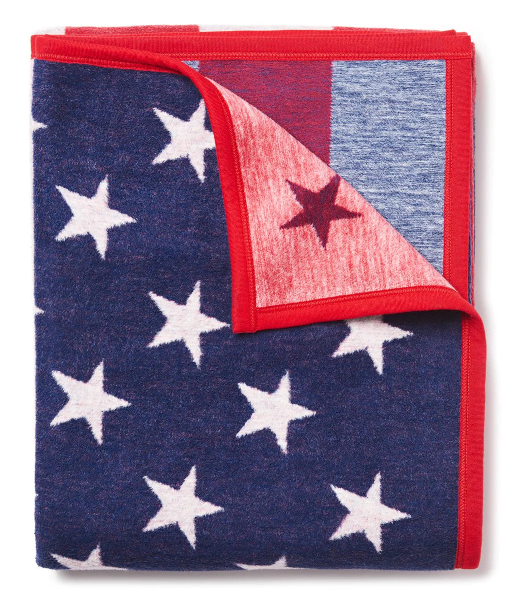 Red White and Blue Blanket with Stars and Stripes