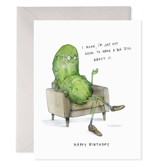 Birthday card wtih pickle