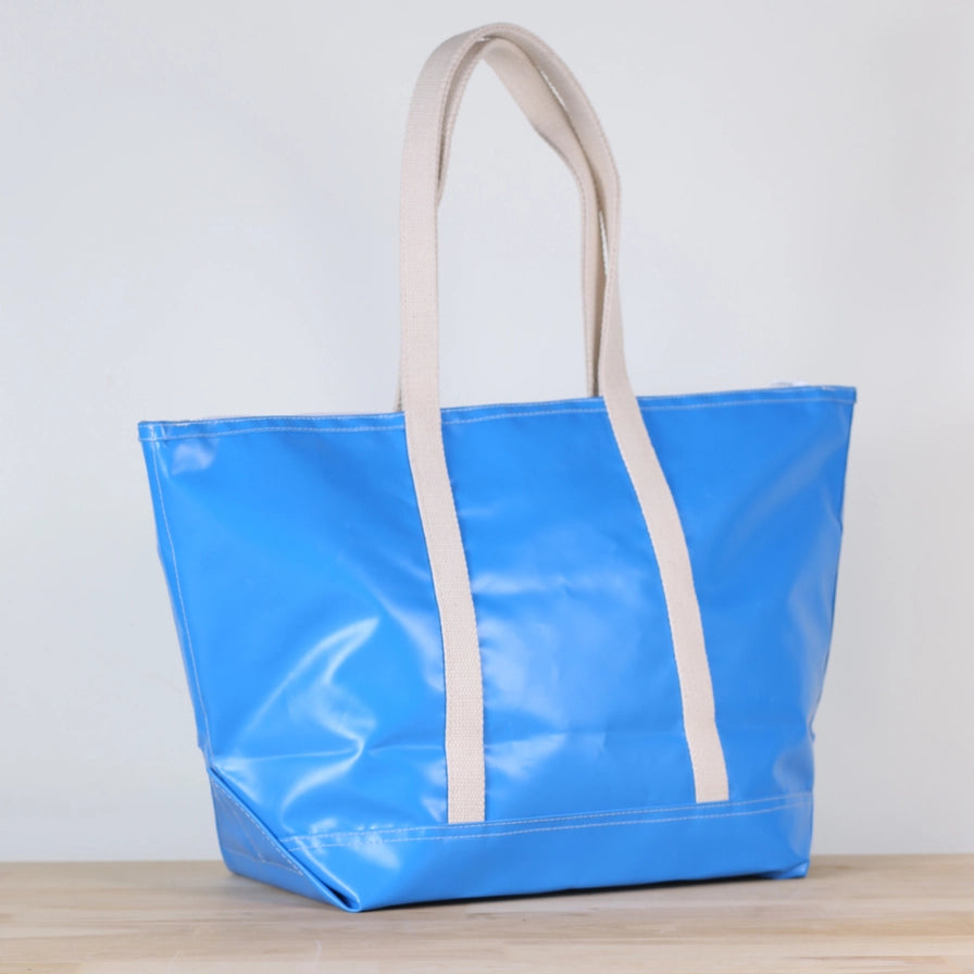 Bright Blue Tote with canvas straps