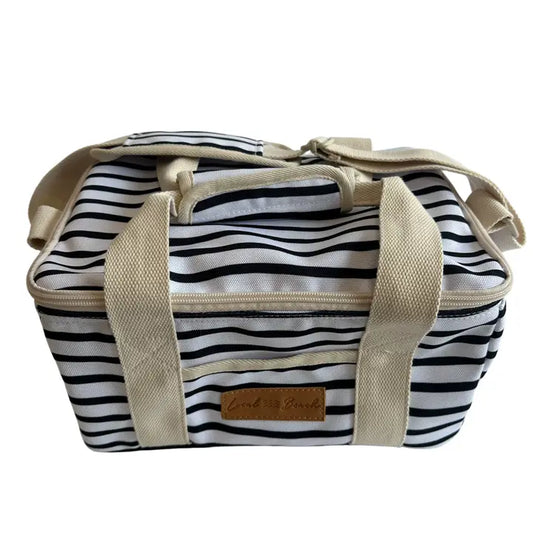 Black Stripe Mini Cooler Lunch Bag