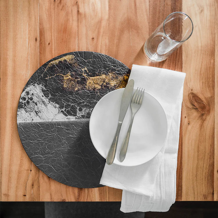 Black Gold & White  Placemat
