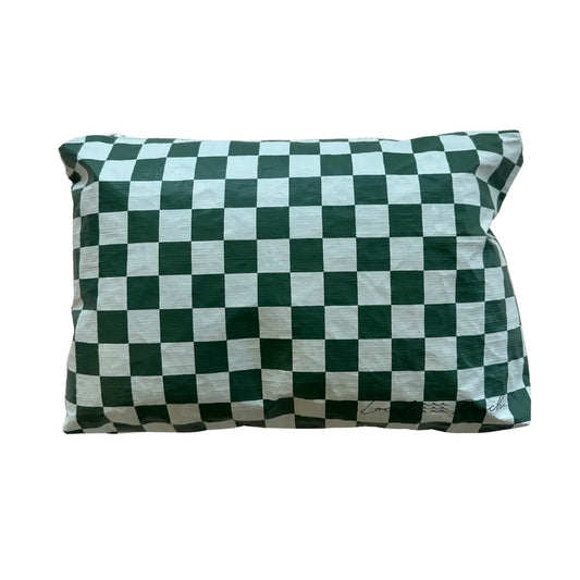 Blue/Green Checker Water Resistant Pouch