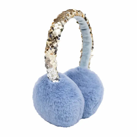 Shimmer Sequin Earmuffs Blue