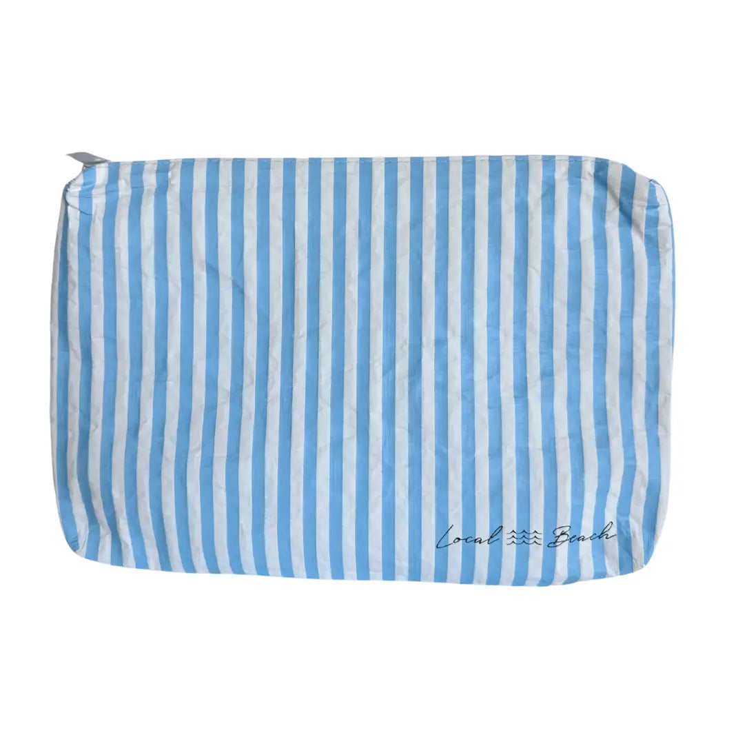 Blue Stripe Water Resistant Pouch