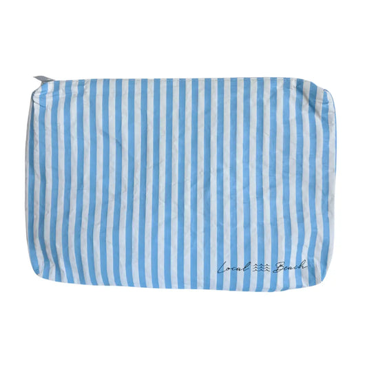 Blue Stripe Water Resistant Pouch
