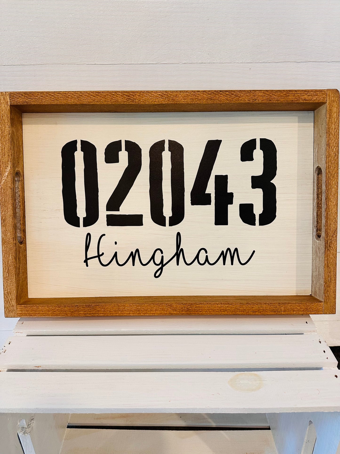 Town and Zip Wooden Tray