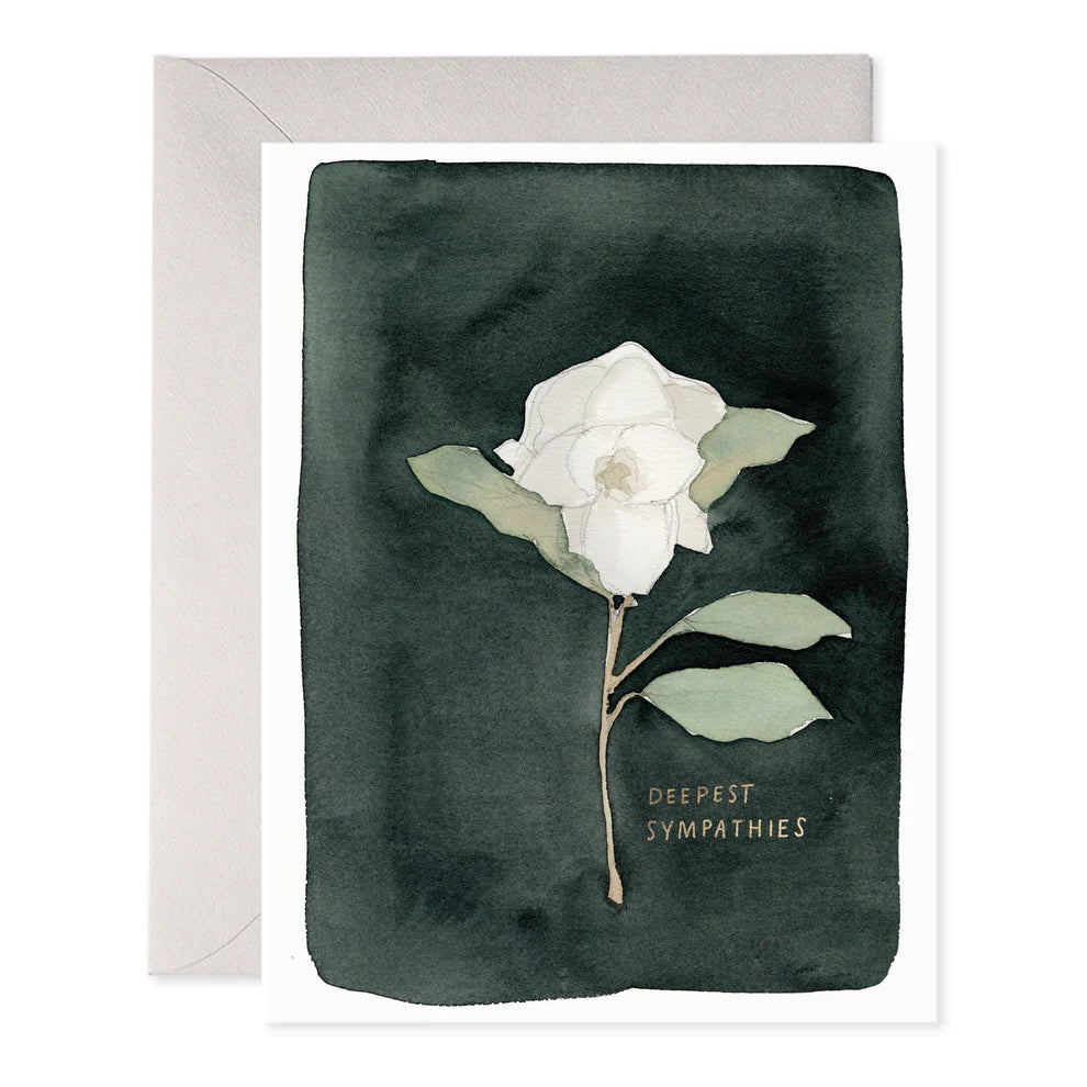 White Flower Sympathy Card