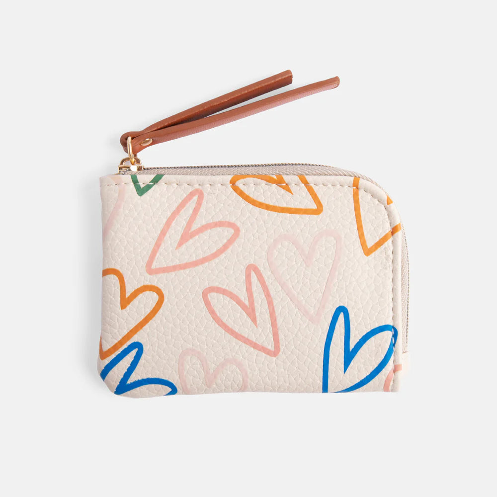 Multi Outline Heart Corner Purse