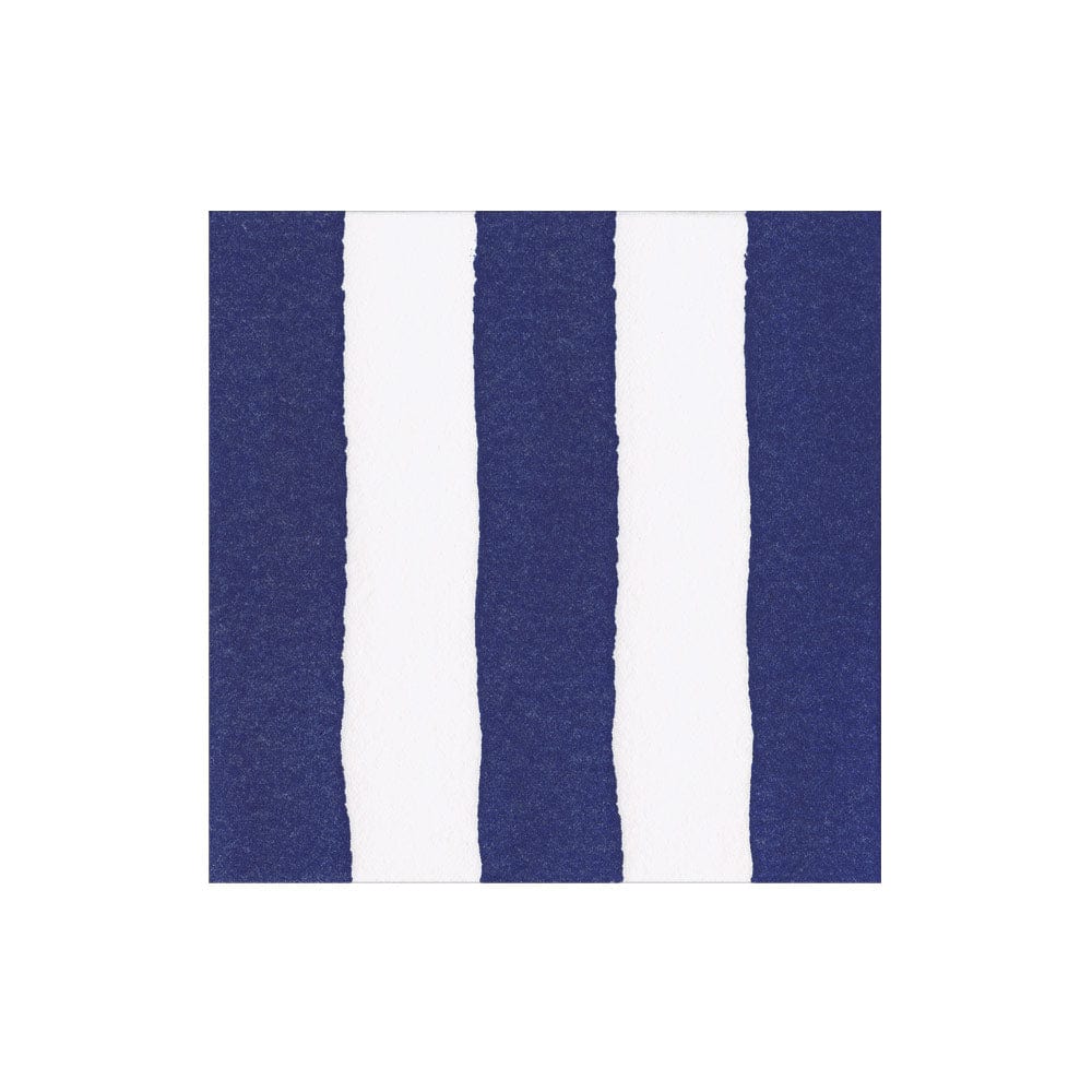 Cafe Stripe Navy Cocktail Napkin