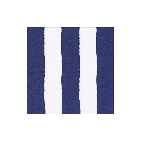 Cafe Stripe Navy Cocktail Napkin