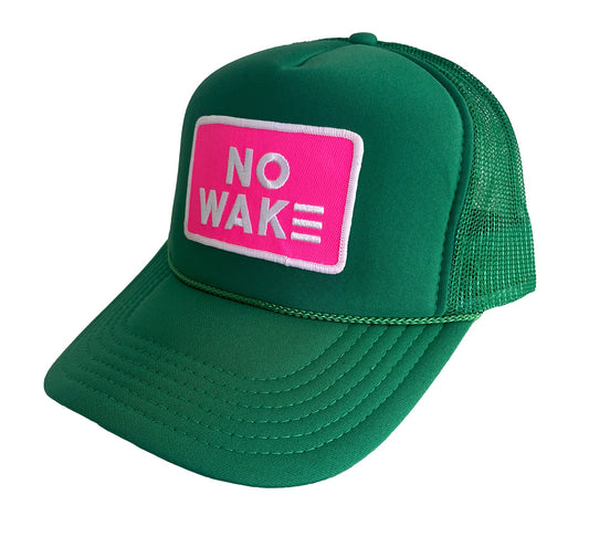 Dark Green Hat with Neon Pink patch